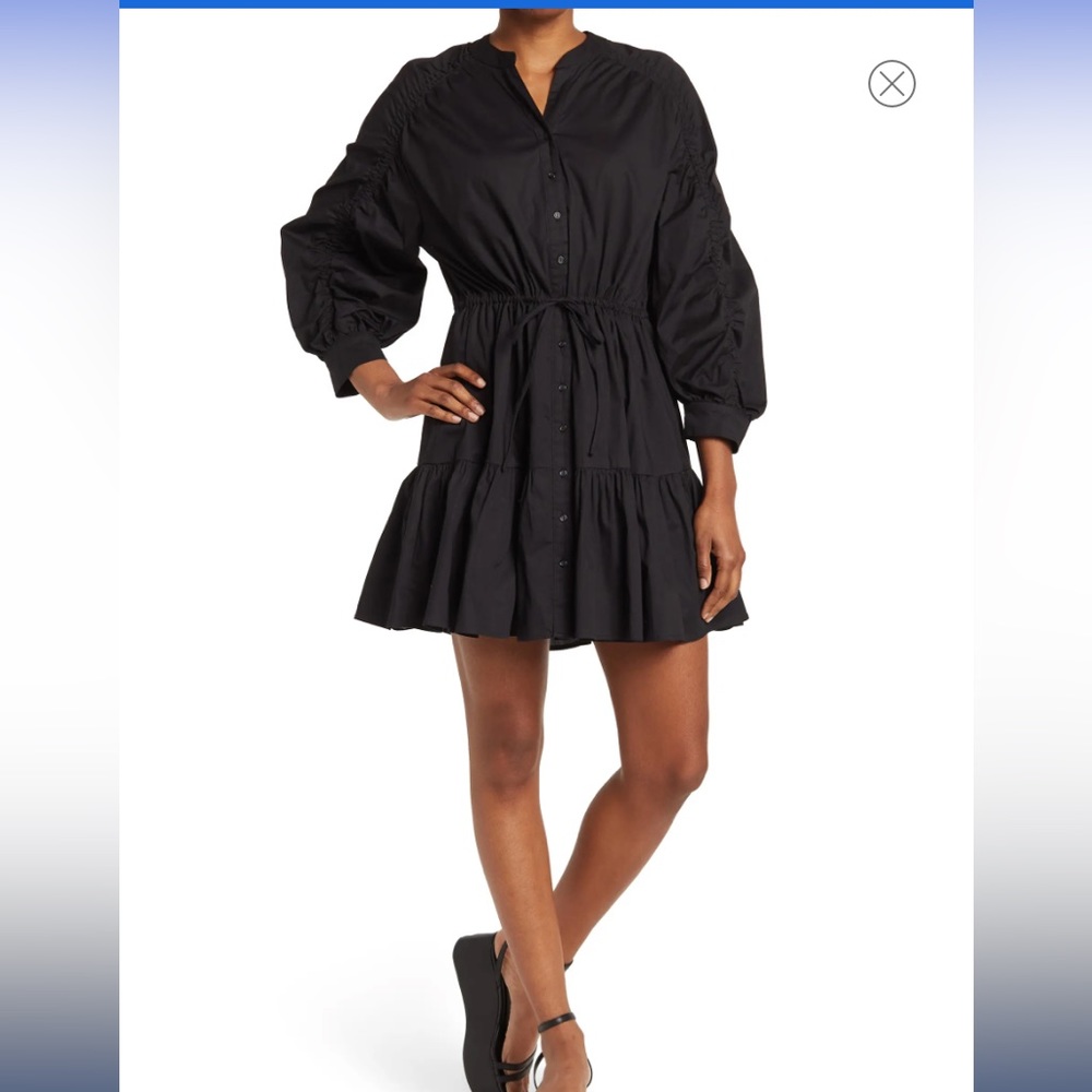 ASTR the Label Ruched Shirt Dress